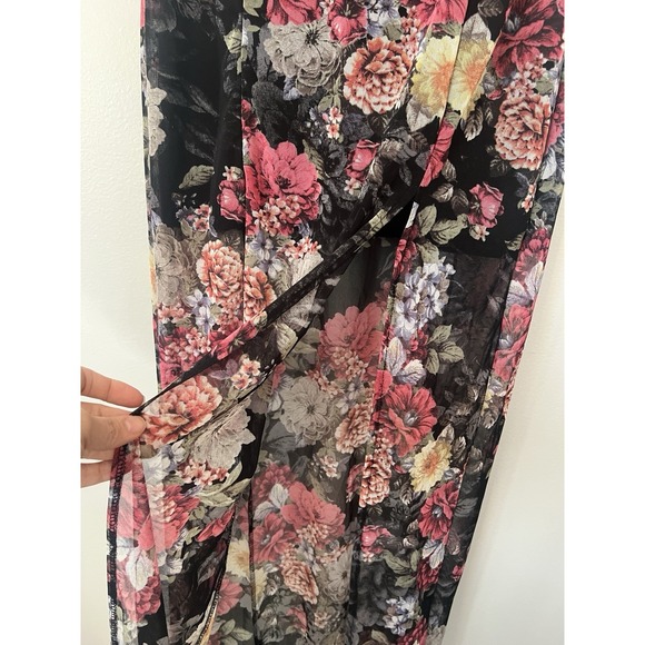 Y2K Charlotte Russe Womens Sheer Maxi Dress Size XL Floral Cap Sleeve NWT - Picture 4 of 6